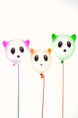 風船でパンダのキャラクター