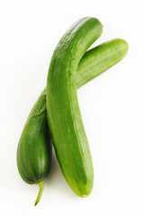 zucchini on white background