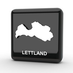 Button 3d Karte Lettland schwarz