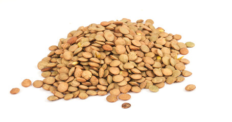 Lentils Isolated on White Background