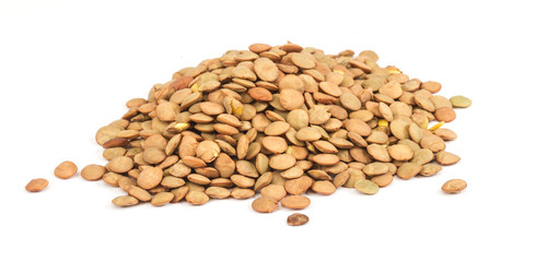 Lentils Isolated on White Background