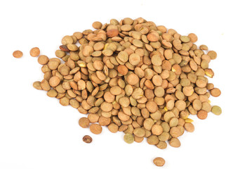 Lentils Isolated on White Background