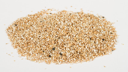 Pearl barley heap isolated on white