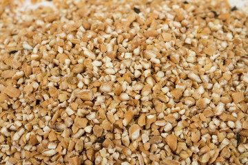 Pearl barley heap isolated on white