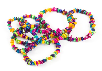 Elegant coral necklace, isolated on white