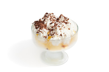 fruit ice cream with chocolate shaving