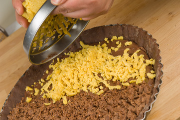 chocolate tart preparation
