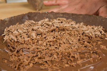 chocolate tart preparation