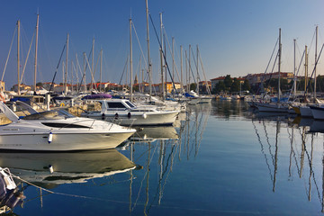 Fototapeta na wymiar marina in Porec, Croatia