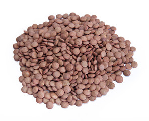 Heap of green lentil