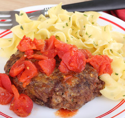 Salisbury Steak and Noodles