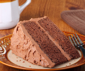 Piece of Chocolate Layer Cake