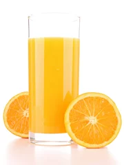 Photo sur Aluminium Jus isolated orange juice