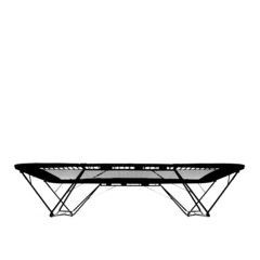 silhouette of empty trampoline