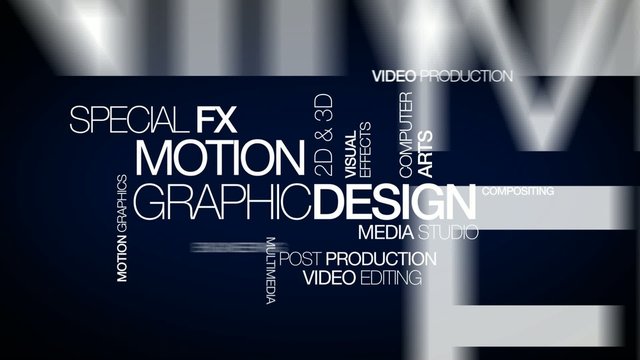 FX Motion Design Graphics tag cloud animation video