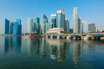 Fototapeta na wymiar Wieżowce Singapur