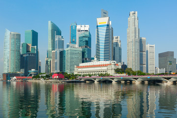 Fototapeta na wymiar Wieżowce Singapur