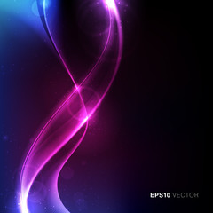 EPS10 Vector design with stars, rays and vibrant light