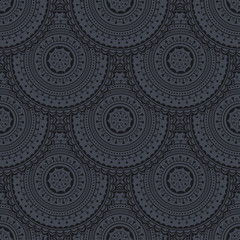 Seamless backgrond with circles in retro style