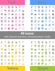Set of 49 web icons