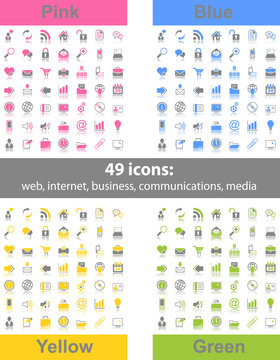 Set of 49 web icons