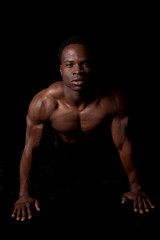 Fototapeta premium push up on black