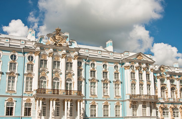 Fototapeta premium The Catherine Palace, located in the town of Tsarskoye Selo (Pus