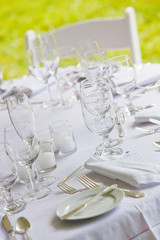 White wedding table