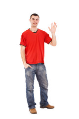 Fototapeta premium Man saying Hi