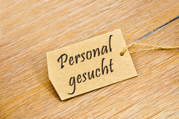 Personal gesucht