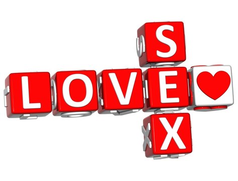 3D Love Safe Sex Crossword text