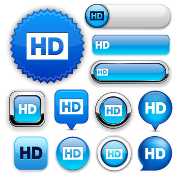 HD high-detailed web button collection.