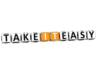 3D Take It Easy Cube text