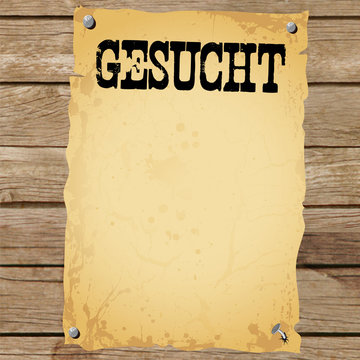 Plakat - GESUCHT