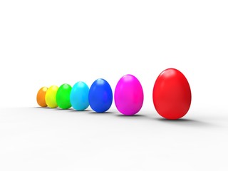 multi colored eggs