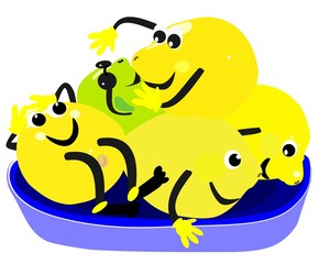 Lemons having a good time with a lime