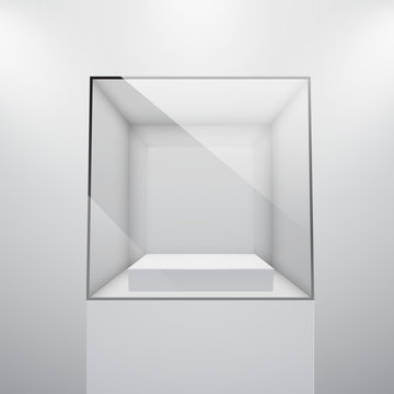 3d Empty Glass Showcase