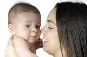 Baby with his mother
