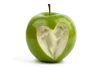 Apple with a heart