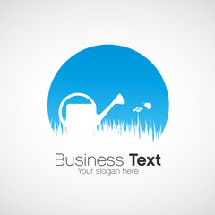 illustration arrosoir et nature © M.studio