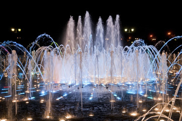 Night fountain at Tsaritsino