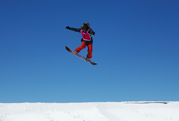 Naklejka na ściany i meble Jumping pl snowboard (slopestyle)