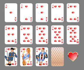 Playing cards - heart suit