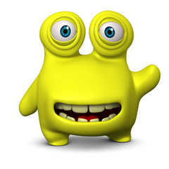 cute yellow alien