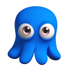 Poster Sweet Monsters 3d octopus