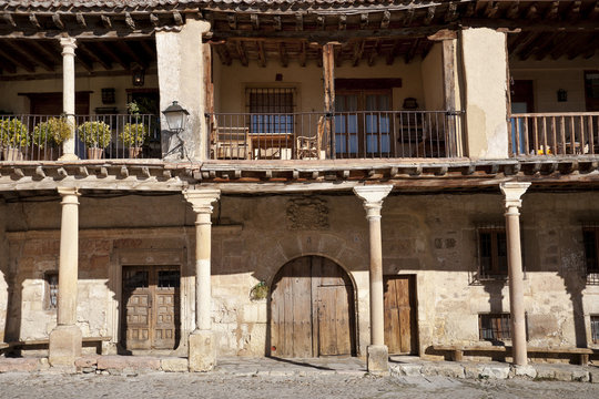 Traditional stone houses in Pedraza, Segovia, Spain