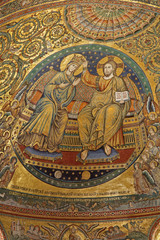Rome - mosaic of Coronation of holy Mary
