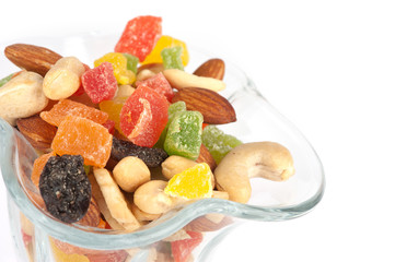 nuts and dried fruits closeup