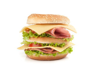 Big appetizing fast food sandwich