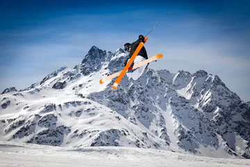 Abwaschbare Fototapete Freestyle-Ski © Silvano Rebai
